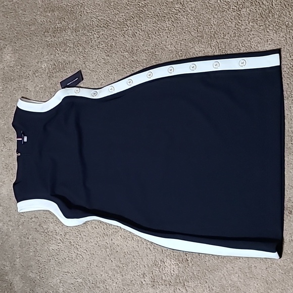 Tommy Hilfiger Dresses & Skirts - NWT TOMMY HILFIGER Navy Blue/White Sleeveless Sheath Dress-14
